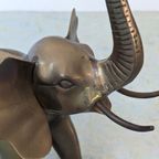 Grote Vintage Messing Olifant – Jaren 70 -(mf48) thumbnail 4