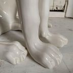 Italiaans Design Object: Greyhound, Keramiek, 74cm Hoog! thumbnail 9