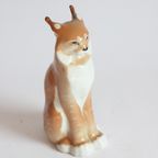 Porcelain Lynx Or Bobcat Sculpture By Lomonosov, Ussr thumbnail 8