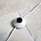 Modernistische Vloerlamp In Verchroomd Metaal En Wit Gesatin thumbnail 14