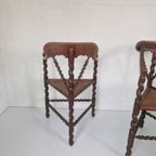 2 Antieke Houten Stoelen Arts And Crafts Periode. thumbnail 10