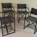 4 Vintage Illo Director's Stoelen, Niels Gammelgaard thumbnail 11