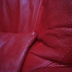 Rood Leren Lounge Fauteuil Door Calia Italia, 1990S thumbnail 13