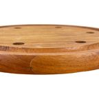 Digsmed - Lazy Susan / Serving Tray - Teak Wood And Smoked Glass - 1950’S Scandinavian Design thumbnail 8