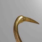 Mid-century Messing Kraanvogel Sculptuur Vintage, 1970s thumbnail 5