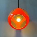 Mid Century Oranje 'Bug Eye' Massive Hanglamp / Space Age Light Fixture Door Luigi Colani thumbnail 5