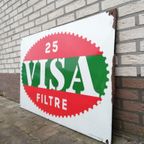 Emaille Bord Visa Sigaretten, 1961 thumbnail 4