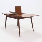 Extendable Teak Dining Table By Louis Van Teeffelen For Webe 1950'S thumbnail 13