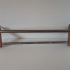 *vintage Kapstok Artdeco Wandkapstok Chroom En Hout thumbnail 8