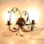 Vintage Italiaanse Wandlamp Met Olijftakken, Jaren '80 thumbnail 4