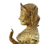 Antieke Thaise Bronzen Vergulde Boeddha Nang Kwak Rattanakosin thumbnail 4