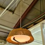 Vintage Design Hanglamp Temde Leuchten Sisal Teak 70s thumbnail 9