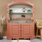Vintage Sierlijke Buffetkastservieskast Eikenhout Terracotta thumbnail 3