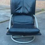 Vintage Rolf Benz Leren Swivel Fauteuil, Torino Bmp thumbnail 10