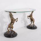 Italian Design Console Table With Casted Brass Horses thumbnail 3