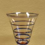 Vintage Borrelglazen Borrelglaasjes Cocktailglazen Glazen Blauw Zilver thumbnail 12