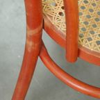 Super Charmante Set Van 4 Rode Vintage Thonet Design Bistrostoelen. thumbnail 16