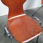 6x Eromes Pagholz Industriële Stapelbare Design Stoel thumbnail 11