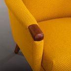 Geherstoffeerde Deens Design Gele Fauteuil By Johannes Andersen, 1960S thumbnail 12