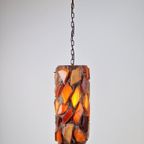 Vintage Chunky Glas Acrylic Swag Hanglamp Handmade '60 Rare thumbnail 2