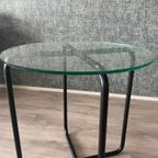 Vintage Bauhaus Glazen Bijzettafel thumbnail 8