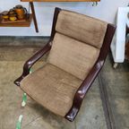 Artifort F140 Draaifauteuil, Geoffrey Harcourt, Bruin Fluweel thumbnail 9