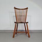 De Ster Geldermalsen Spindle Back Dining Chair 6 X In Solid Oak. With A Small Carved Decoration I thumbnail 15