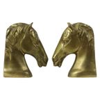 Vintage Koppel Messing Boekensteunen Paardenkop Beelden thumbnail 6