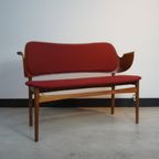 Rare Teak And Oak Bench By Arne Hovmand-Olsen For Bramin, Denmark, 1950S thumbnail 2