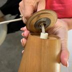 Vintage Hanglamp Met Hout Acccent Temde Leuchten Model 328 thumbnail 6
