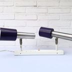 Vintage Purple Double Wall Sconce, Muurlamp, Mid Century Dubbele Spot Licht thumbnail 3