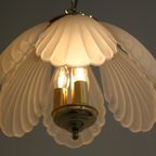 Vintage Hanglamp - Messing, Glas, Hollywood Regency, Jaren '70 | 01236 thumbnail 5