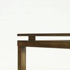 Two Tier Brass And Smoked Glass Coffee Table 1970s thumbnail 6