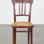 Originele Vintage Thonet Design Bistro Stoel Met Gematte Zitting thumbnail 8