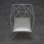 6x Geometric Wire Frame Dining Chairs, Rare thumbnail 8