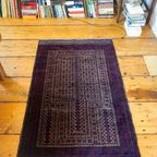 Super Dark Vintage Wool Persian Beloudj Rug - 124 Cm X 87 Cm thumbnail 8