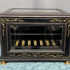 Humidor Voor Sigaren. Ebbenhout, Kristalglas. Napoleon Iii. thumbnail 3