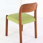 Set 4 Deense Massief Teak Vintage Eetkamerstoelen 'harte Skov' Vintage New Upholstery thumbnail 14