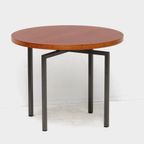 Vintage Mid-century Ronde Bijzettafel Salontafeltje In Teak, 1960s thumbnail 4