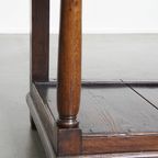 Prachtige Antieke Engelse Double Based Side Table/ Dressoir Van Eikenhout thumbnail 9