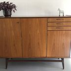 Vintage Teak Sideboard Dressoir, Highboard Uit Zweden thumbnail 2