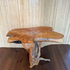 Vintage Wabi - Sabi Massief Wortelhouten Tafel / Sidetable thumbnail 6