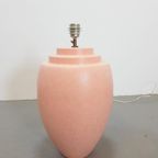 Xl Vintage Kostka Tafellamp Keramiek France 1980 Pastel Roze thumbnail 4