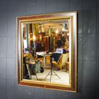 Vintage Spiegel Met Oude Sierlijst – Goud Bruin – Jaren 60 thumbnail 2