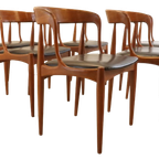 Set Van 6 Johannes Andersen Voor Uldum Stoelen Vintage Eetkamerstoelen thumbnail 15