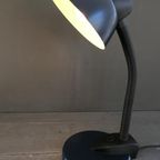 Vintage Happylight Bureaulamp Blauw Metaal Met Zwart thumbnail 11