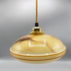 Vintage Hanglamp Gemarmerd Glas thumbnail 10