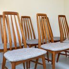 Zes Deens Vintage Houten Eetkamerstoelen Koefoed Hornslet thumbnail 7