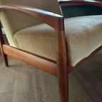 Vintage Fauteuil Teak Velours thumbnail 8