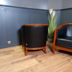 Donkerblauwe Vintage Clubfauteuil 2 Stuks Prijs P/St thumbnail 17
